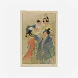 Bertha Lum, Costume Ball (Confetti), 1924, woodcut in colors