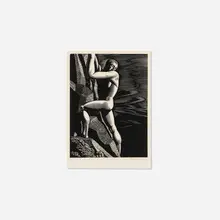 Rockwell Kent, Mountain Climber, 1933, wood engraving