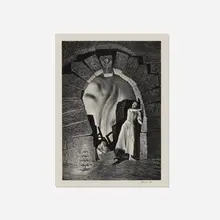 Rockwell Kent, Merry Christmas, 1951, lithograph