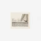Ryohei Tanaka, Untitled (Cat on a Roof), 1985, etching