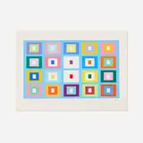 Yaacov Agam, Untitled, screenprint in colors