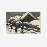 Kiyoshi Saitō, Winter in Aizu, c. 1970, woodblock print in colors