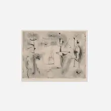 Dorothy Dehner, Figures in Landscape, 1955, etching and aquatint on paper