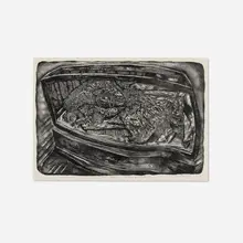 Ivan Albright, Show Case Doll, 1954, lithograph