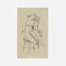 Hulda by Walt Francis Kuhn, 1923, lithograph, sold Mar 2026