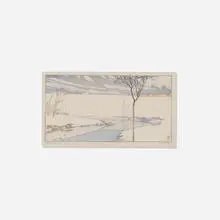 Walter J. Phillips, White Wilderness, 1918, woodcut in colors
