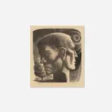 Lynd Ward, Janus, 1955, wood engraving