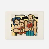 Fernand Léger, La lecture, 1953, lithograph in colors on Arches