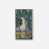 Frances Gearhart, Eucalyptus, c. 1930, woodcut in colors