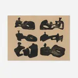 Henry Moore, Six Reclining Figures in Black