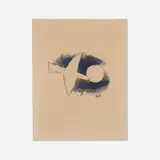 Georges Braque, L'oiseau devant la lune (from the Arthur Rimbaud vu par les peintres contemporains portfolio), 1958, aquatint in colors