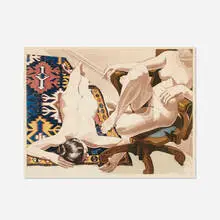 Philip Pearlstein, Models in the Studio, 1976, etching and aquatint in colors