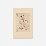 Paul Cézanne, Portrait du peintre A. Guillaumin au pendu (from L'Histoire des peintres impressionnistes), etching