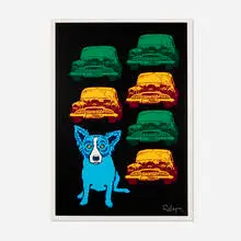 George Rodrigue, Junkyard Dog, 1993, screenprint in colors