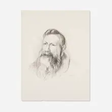 Pierre-Auguste Renoir, Auguste Rodin, c. 1910, lithograph on Arches