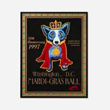 George Rodrigue, Washington Mardi-Gras, 1997, screenprint in colors