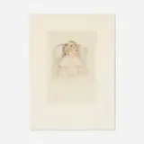Mary Cassatt, Sara Smiling, c. 1904, drypoint with hand-coloring
