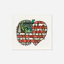 James Rizzi, In the Big Apple You Are Free as a Bird, 1995, three-dimensional lithograph in colors cutout construction