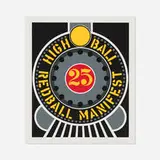 Robert Indiana, High Ball Redball Manifest (from The American Dream portfolio), 1997, screenprint in colors