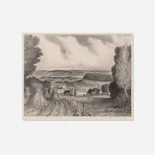 John Steuart Curry, Valley of the Wisconsin, 1945, lithograph