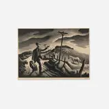 The Boy by Thomas Hart Benton, 1948, lithograph, sold Mar 2026