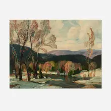 John F. Carlson, Autumn Snows, oil on canvas
