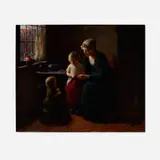 Bernard Jean Corneille Pothast, Untitled (Interior Scene), oil on canvas