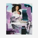 Džemma Skulme, Woman in Purple Derss, acrylic on canvas
