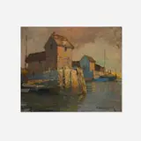 George Ames Aldrich, Maine Harbor Scene (Rockport Maine)