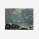Leon Lundmark, Approaching Storm, Lake Superior, 1924, oil on canvas board