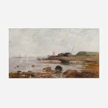 Daniel Kotz, Gathering Clams, Cape Cod, 1891, oil on canvas