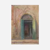 Alberta Kinsey, Green Door, New Orleans, oil on board