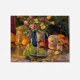 John Budicin, Reflections - Silver Tray, oil on canvas board