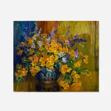 Nell Walker Warner, Alstroemeria, oil on canvas
