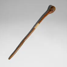 East African, Fighting stick, carved wood