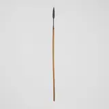 Zulu, Spear, carved wood, iron, brass