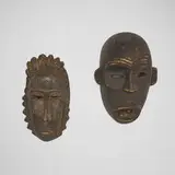 African, Masks, set of two, carved wood