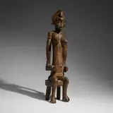 Senufo, Seated female figure, carved wood