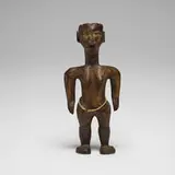 Kaguru, Standing female figure, carved wood, beads