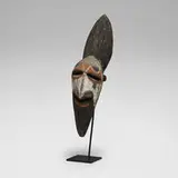 Papuan, Ancestor head, carved and painted wood