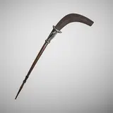 Solomon Islands, Quata dance staff, carved wood, mother-of-pearl