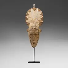 Bamana or Marka, Mask, carved wood, pigment, steel