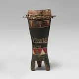 Tonga, Drum, carved wood, hide, pigment