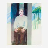 David Hockney, Prisoner, for Amnesty International, offset lithograph in colors