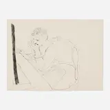 David Hockney, Celia - Adjusting Her Eyelash, 1979, lithograph on Twinrocker handmade