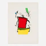 Joan Miró, Chanteur des rues V, 1981, etching and aquatint in colors