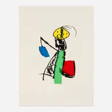 Chanteur des rues II by Joan Miró, 1981, etching and aquatint in colors on Arches, sold Aug 2026