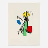 Joan Miró, Chanteur des rues II, 1981, etching and aquatint in colors on Arches