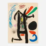 Joan Miró, La présidente, 1970, etching with aquatint and carborundum in colors on Arches
