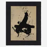 Robert Motherwell, Black on Black, 1978, lithograph on natural Kitakata handmade Chine-collé to Black Arches Cover